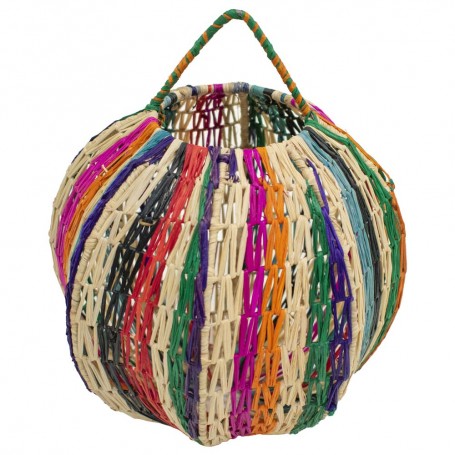 Lámpara techo rafia boho