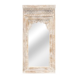 Espejo portada de madera acabado blanco