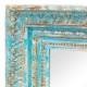 Espejo vintage marco tallado celeste - Imagen 2