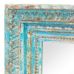Espejo vintage marco tallado celeste