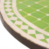 Mesa mosaico 70cm verde-blanco