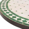 Mesa mosaico blanco y verde