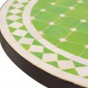 Mesa mosaico 60cm verde-blanco