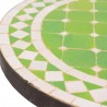 Mesa mosaico 50cm verde-blanco