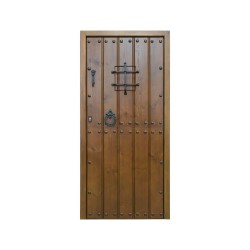 Puerta madera exterior modelo Alhambra partida