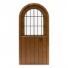 Puerta de madera exterior modelo Castillo cristalera