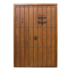 Puerta de madera de exterior modelo Alhambra fijo