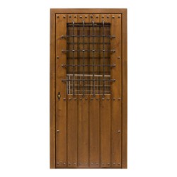 Puerta madera exterior modelo Alhambra Cristalera con tapaluz