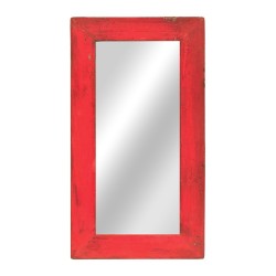 Espejo de madera rojo