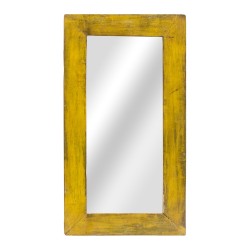 Espejo de madera amarillo