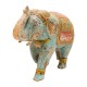 Figura elefante madera celeste - Imagen 1