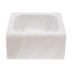 Lavabo mármol blanco cuadrado
