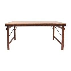 Mesa plegable madera cobre