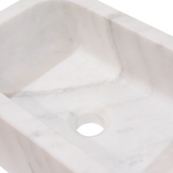 Fregadero rústico mármol blanco rectangular