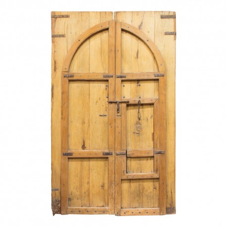Puerta antigua madera teca medio punto
