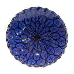 Plato cerámica azul eléctrico