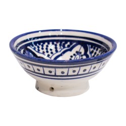 Cuenco cerámica 12cm blanco-azul