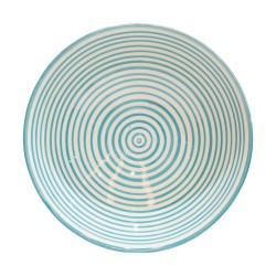 Cuenco cerámica 30cm líneas azules