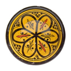 Cuenco cerámica 10cm amarillo y negro