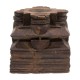 Portavelas de madera tallada - Imagen 1