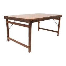 Mesa plegable madera cobre
