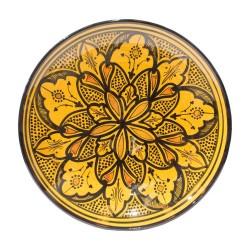 Plato cerámica 35cm amarillo