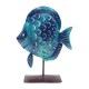 Candelabro pez azul - Imagen 1