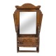 Espejo antiguo con cajón y toallero - Imagen 1