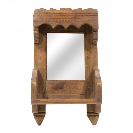 Espejo de madera antiguo tallado