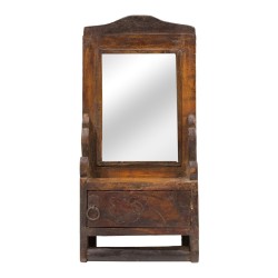 Espejo antiguo con cajón