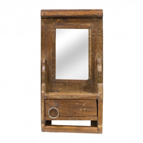 Espejo antiguo con cajón