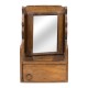 Espejo madera antiguo con cajón - Imagen 1