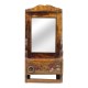 Espejo antiguo con cajón y barra - Imagen 1