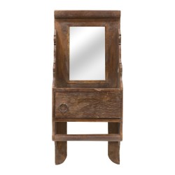 Espejo antiguo madera con cajón