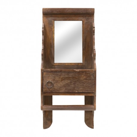 Espejo antiguo madera con cajón
