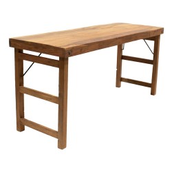 Mesa plegable madera rústica