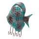 Perchero de pared metálico pez morado y azul - Imagen 2