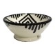 Cuenco cerámica 10cm blanco y negro rombos - Imagen 2