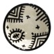 Cuenco cerámica 10cm blanco y negro 4 estrellas - Imagen 1