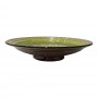 Plato cerámica 41cm floral tonos verdes. - Imagen 2