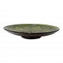 Plato cerámica 35cm tonos verdes. - Imagen 2
