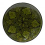 Plato cerámica 35cm tonos verdes. - Imagen 1
