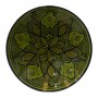 Plato cerámica 35cm tonos verdes y negros