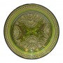 Plato cerámica 35cm floral grabado en verdes - Imagen 1