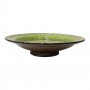 Plato cerámica 35cm floral grabado en verdes - Imagen 4