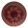 Plato cerámica 41cm floral grabado en mostaza - Imagen 1