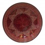 Plato cerámica 41cm floral grabado en mostaza
