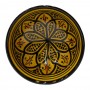 Cuenco cerámica 15cm en mostaza y negro flor - Imagen 2