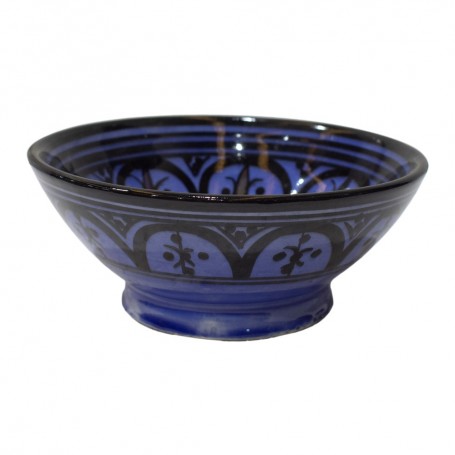 Cuenco cerámica 15cm en azul  y negro