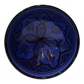 Cuenco cerámica 15cm en azul y negro